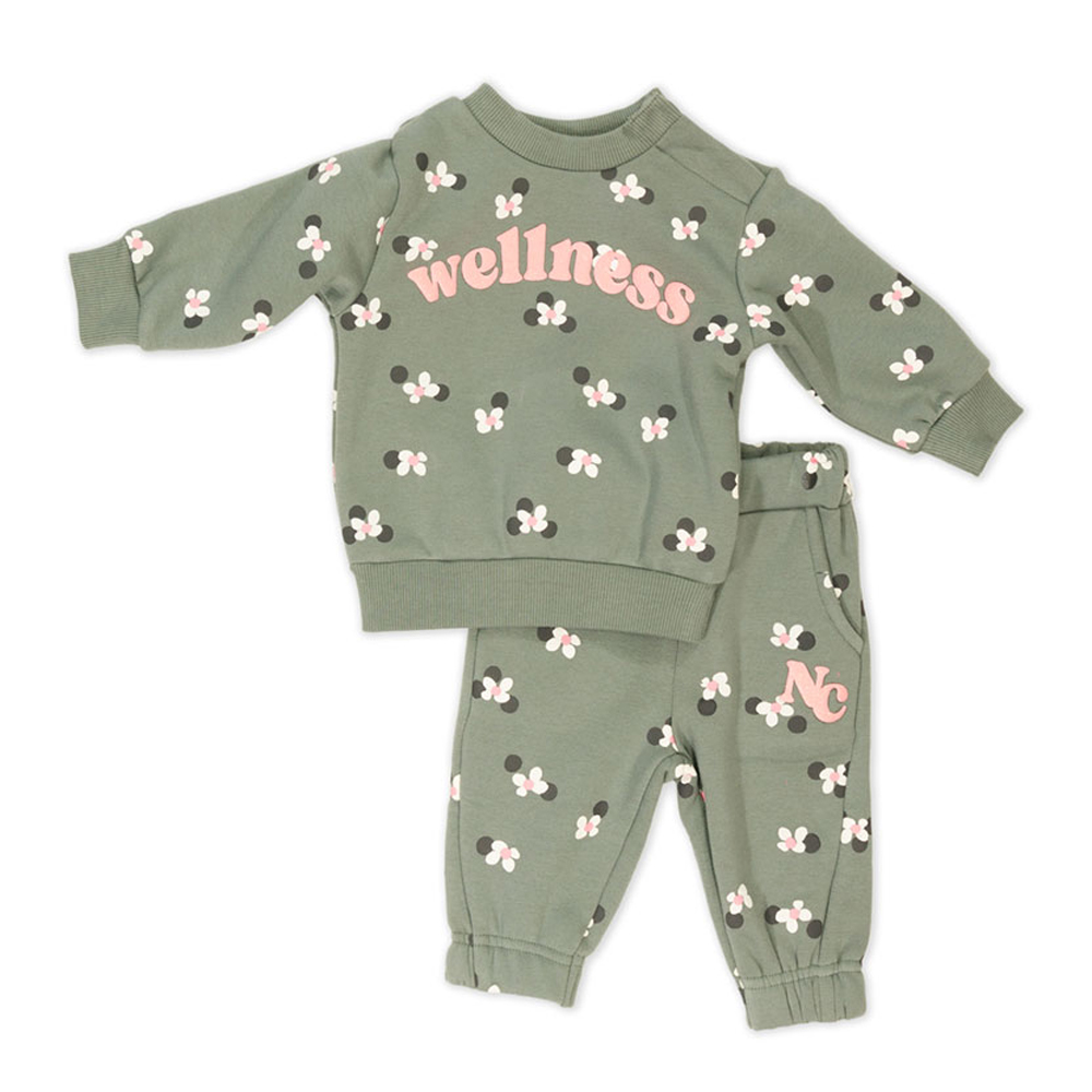 Βρεφικό σετ με φόρμα NEW COLLEGE κορίτσι - ΛΑΔΙ