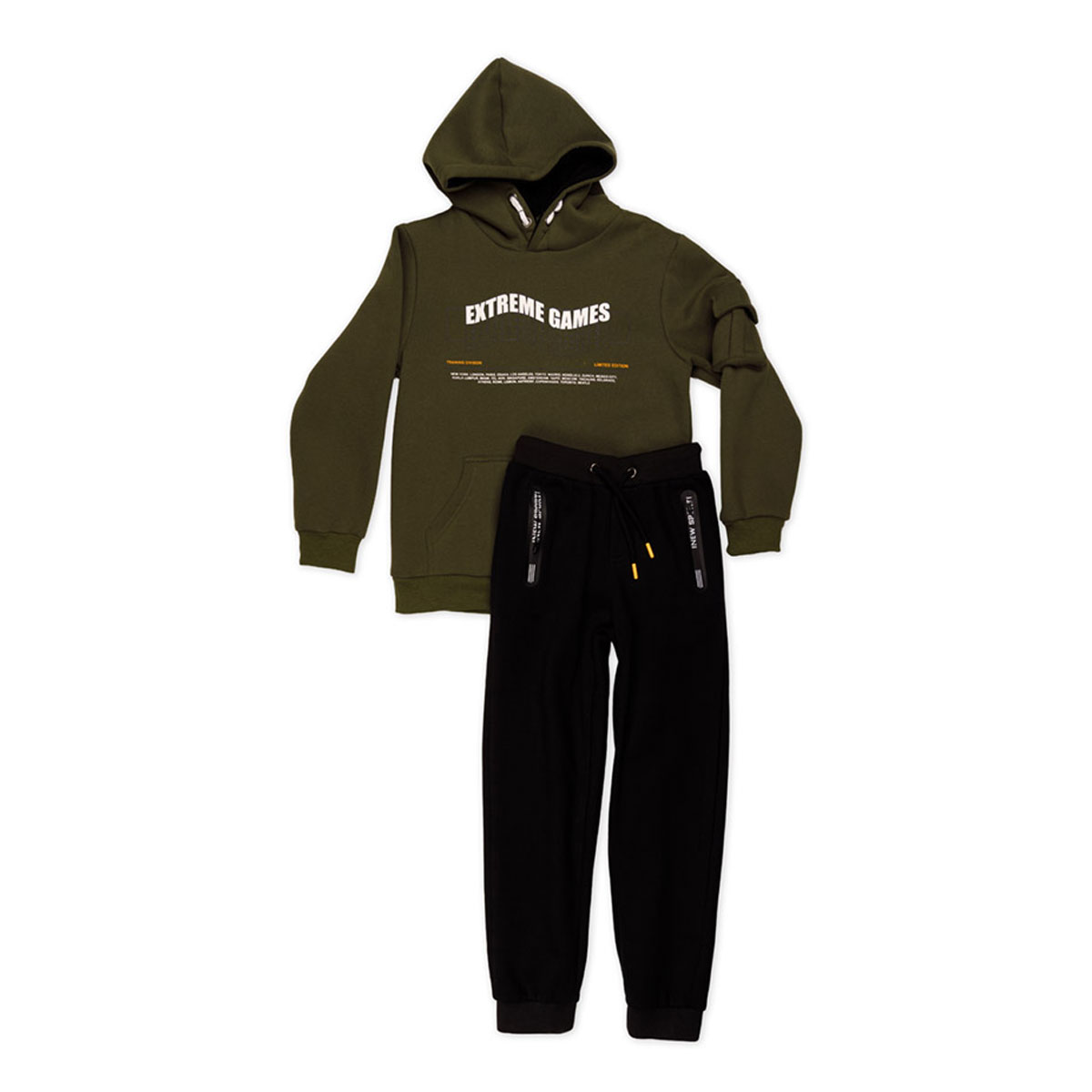 Παιδικό σετ με φόρμα NEW COLLEGE αγόρι - ΧΑΚΙ