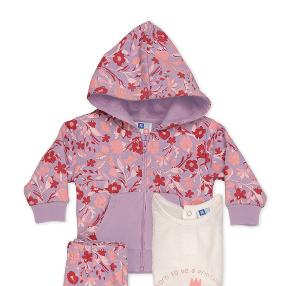 Βρεφικό σετ με φόρμα 3 τμχ NEW COLLEGE κορίτσι - 2