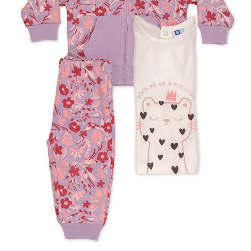 Βρεφικό σετ με φόρμα 3 τμχ NEW COLLEGE κορίτσι - 3