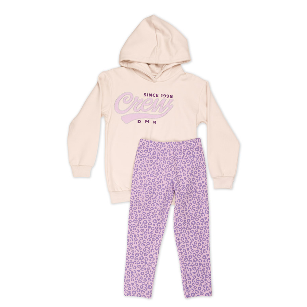 Παιδικό σετ με κολάν NEW COLLEGE κορίτσι - ΜΠΕΖ