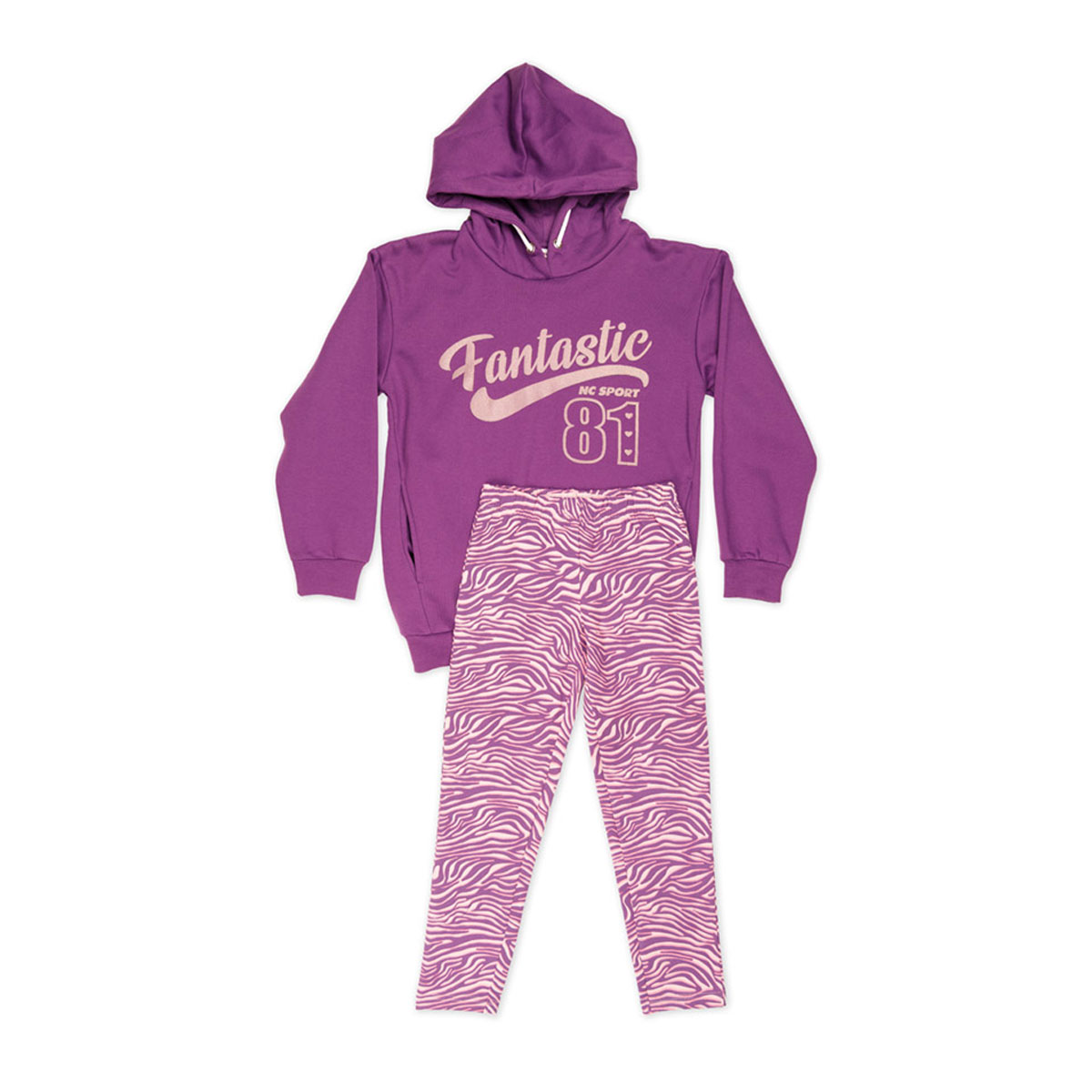 Παιδικό σετ με κολάν NEW COLLEGE κορίτσι - ΜΩΒ