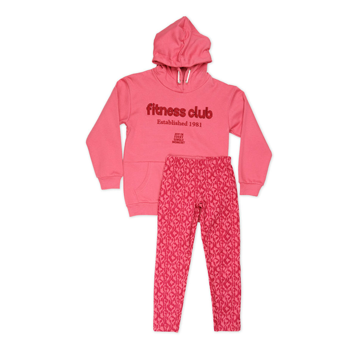 Παιδικό σετ με κολάν NEW COLLEGE κορίτσι - ΡΟΖ