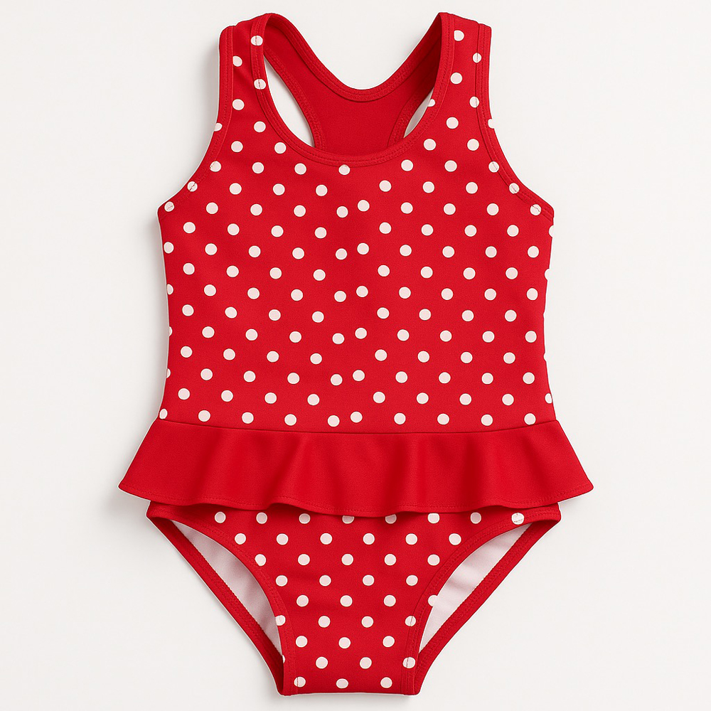 Βρεφικό ολόσωμο μαγιό PLAYSHOES κορίτσι - ΚΟΚΚΙΝΟ