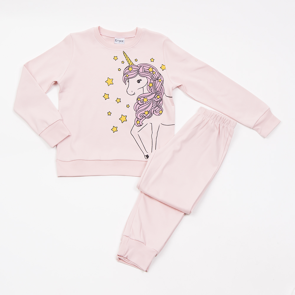 Παιδικές πιτζάμες TRAX κορίτσι - ΡΟΖ