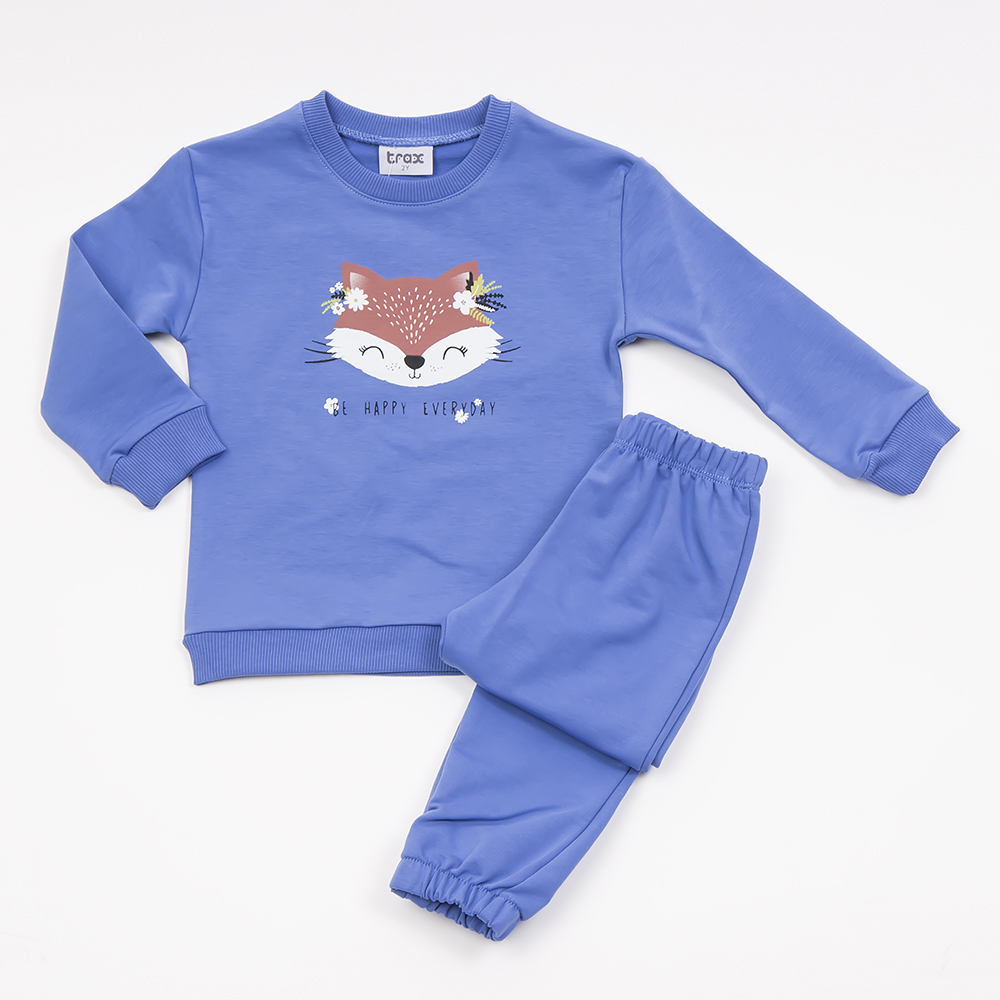 Σετ με φόρμα TRAX κορίτσι - ΜΠΛΕ