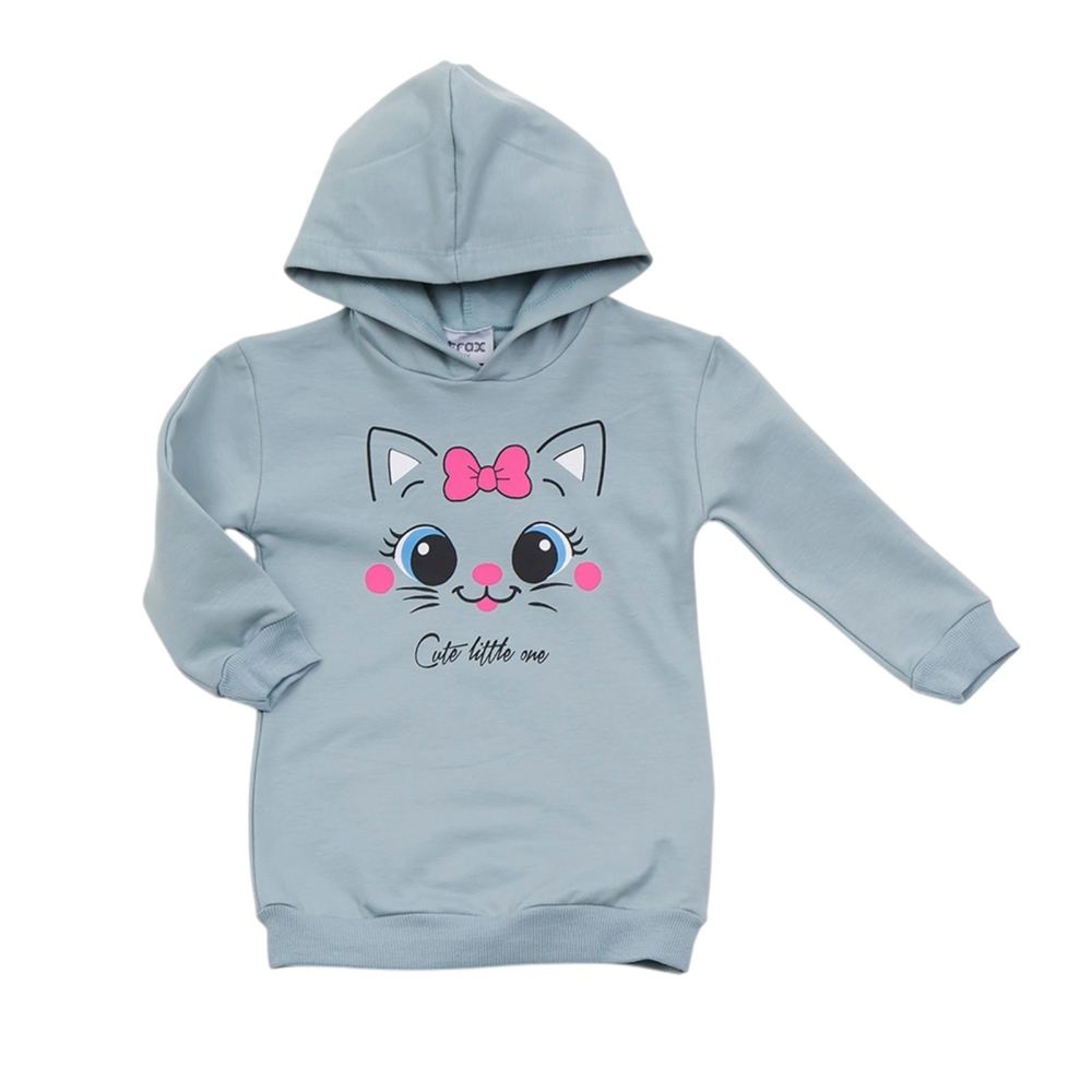 Παιδική μπλούζα φούτερ TRAX κορίτσι - AQUA