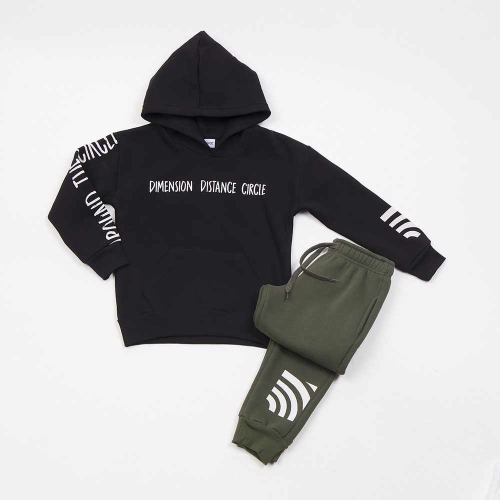 Παιδικό σετ με φόρμα TRAX αγόρι - ΜΑΥΡΟ