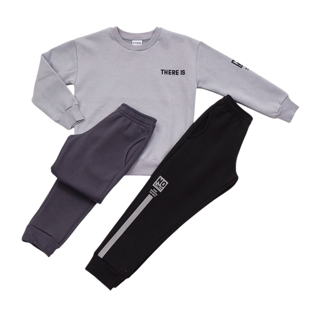 Σετ με φόρμα TRAX αγόρι - ΓΚΡΙ