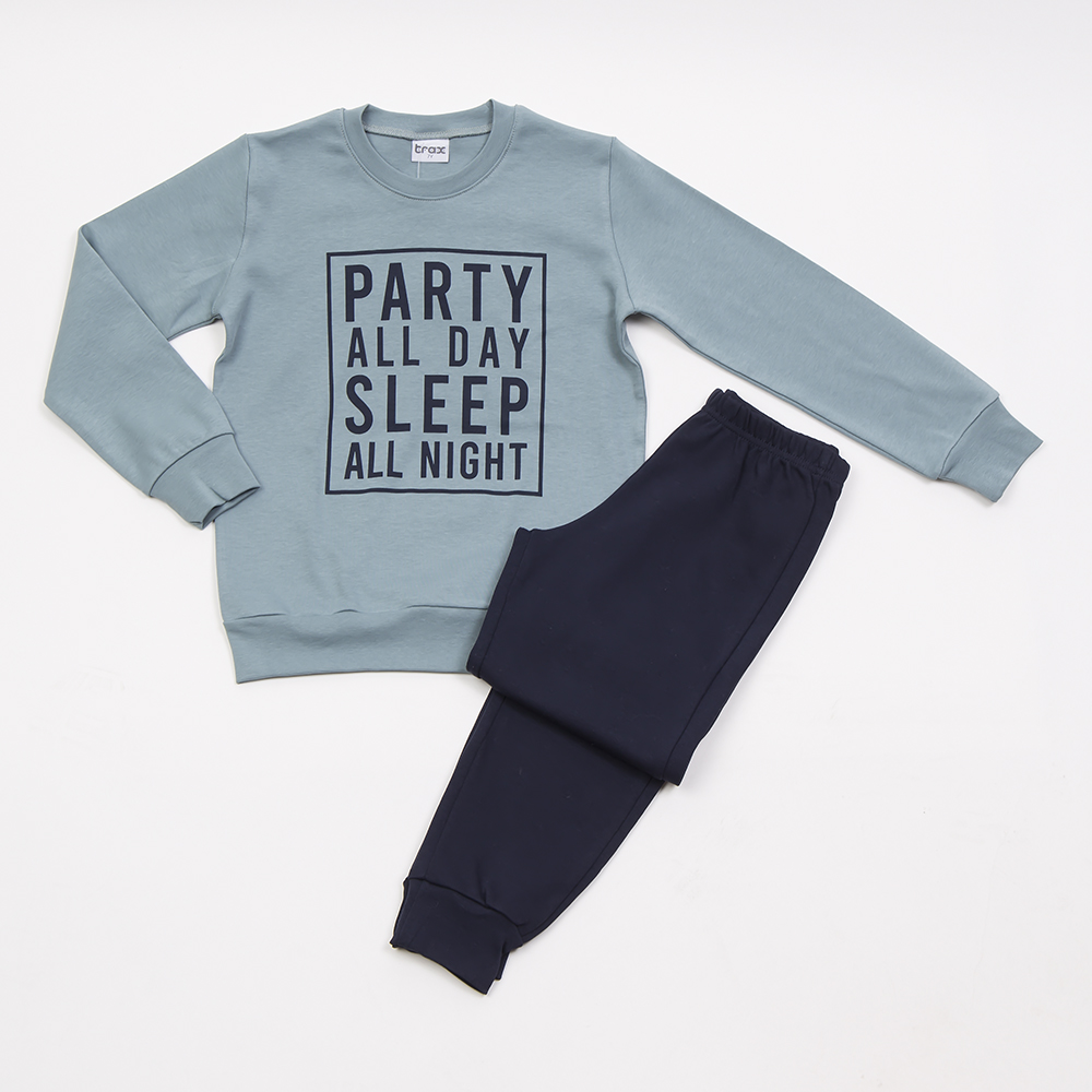 Παιδικό σετ πιτζάμες TRAX αγόρι - ΜΕΝΤΑ