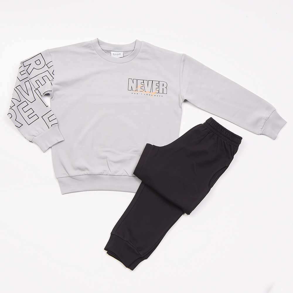 Παιδικό σετ με  φόρμα εποχής TRAX αγόρι - ΓΚΡΙ