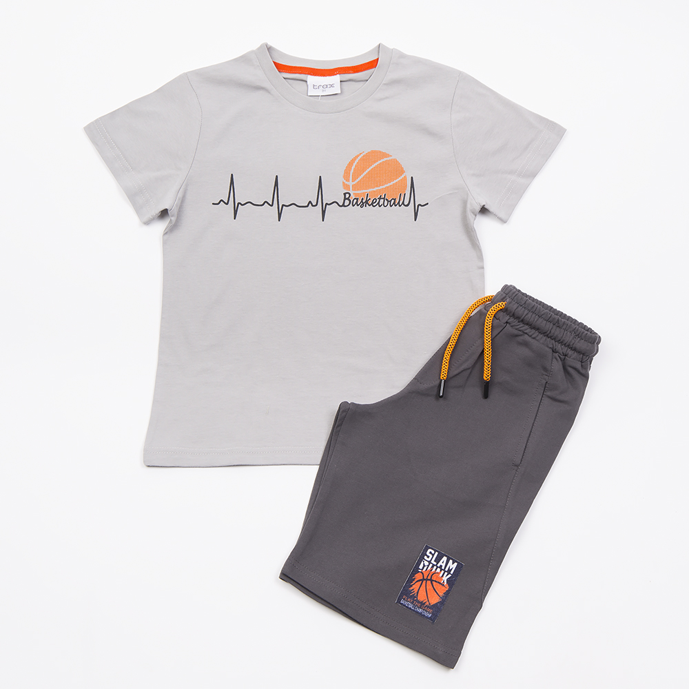 Παιδικό σετ με βερμούδα TRAX αγόρι - ΓΚΡΙ