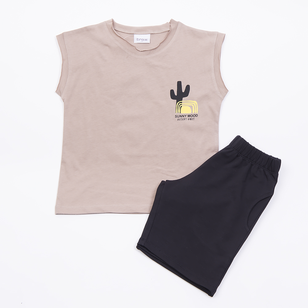 Παιδικό σετ με βερμούδα TRAX αγόρι - ΚΑΦΕ
