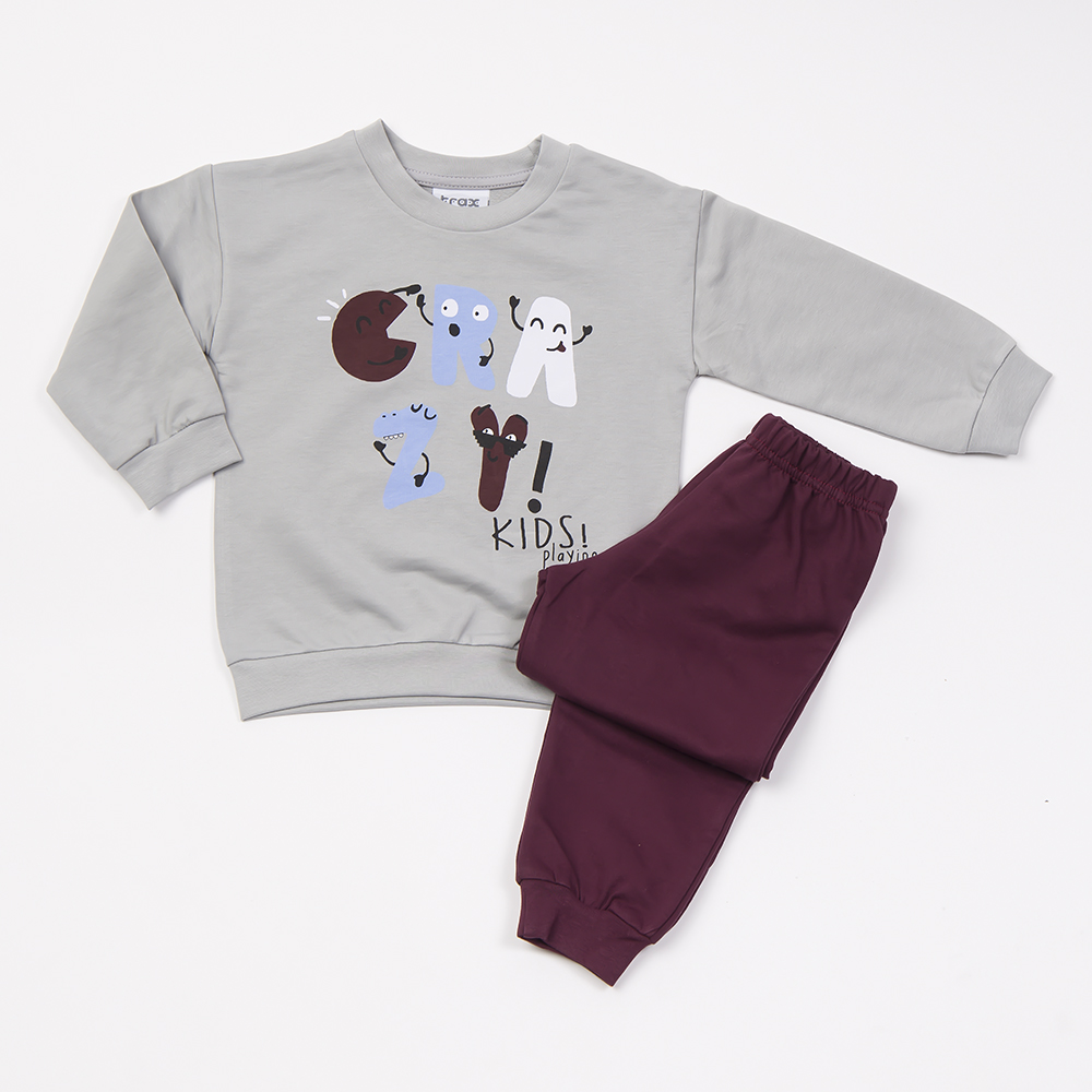 Παιδικό σετ με φόρμα εποχής TRAX αγόρι - ΓΚΡΙ