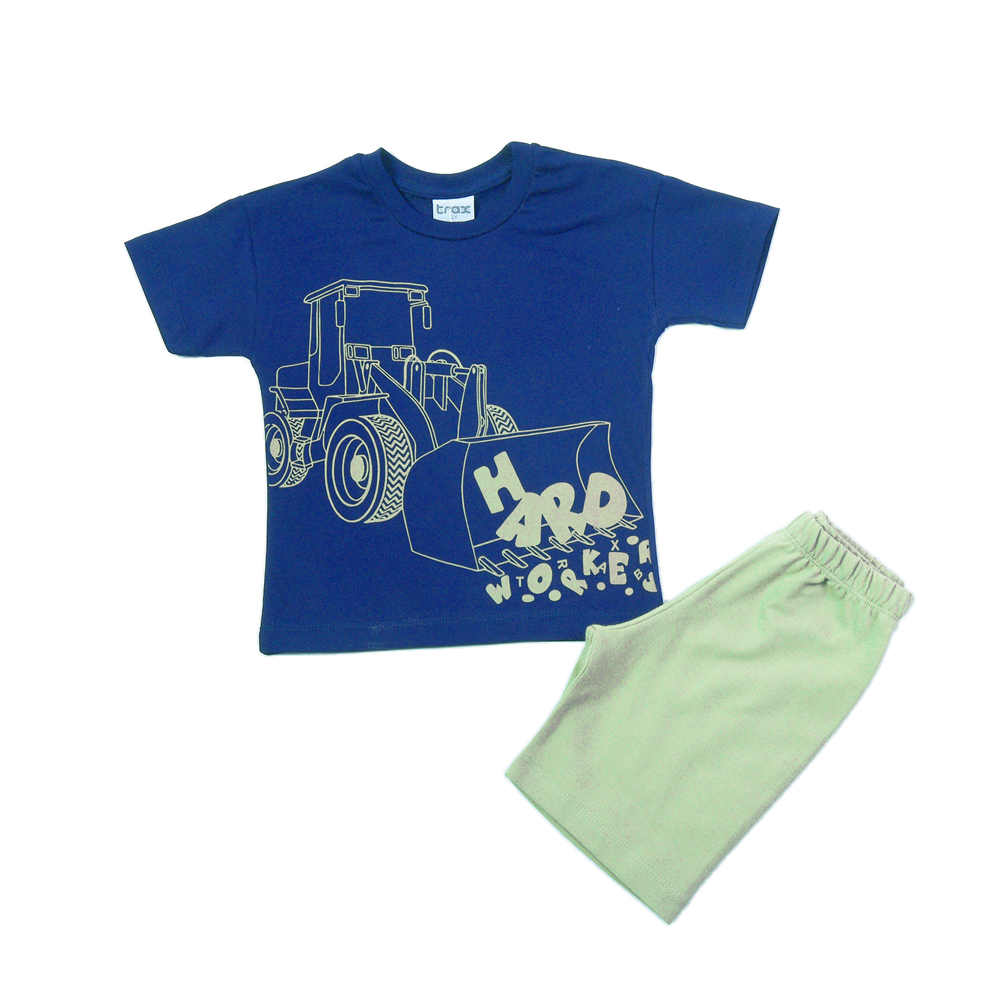 Παιδικό σετ με βερμούδα TRAX αγόρι - ΜΠΛΕ