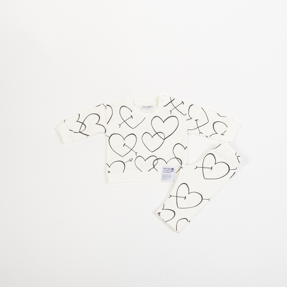 Βρεφικό σετ με φόρμα TRAX κορίτσι - ΙΒΟΥΑΡ