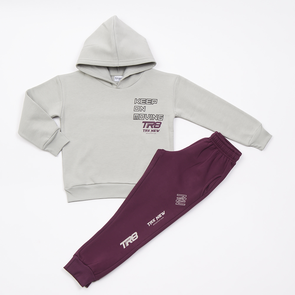 Παιδικό σετ με φόρμα TRAX αγόρι - ΕΚΡΟΥ