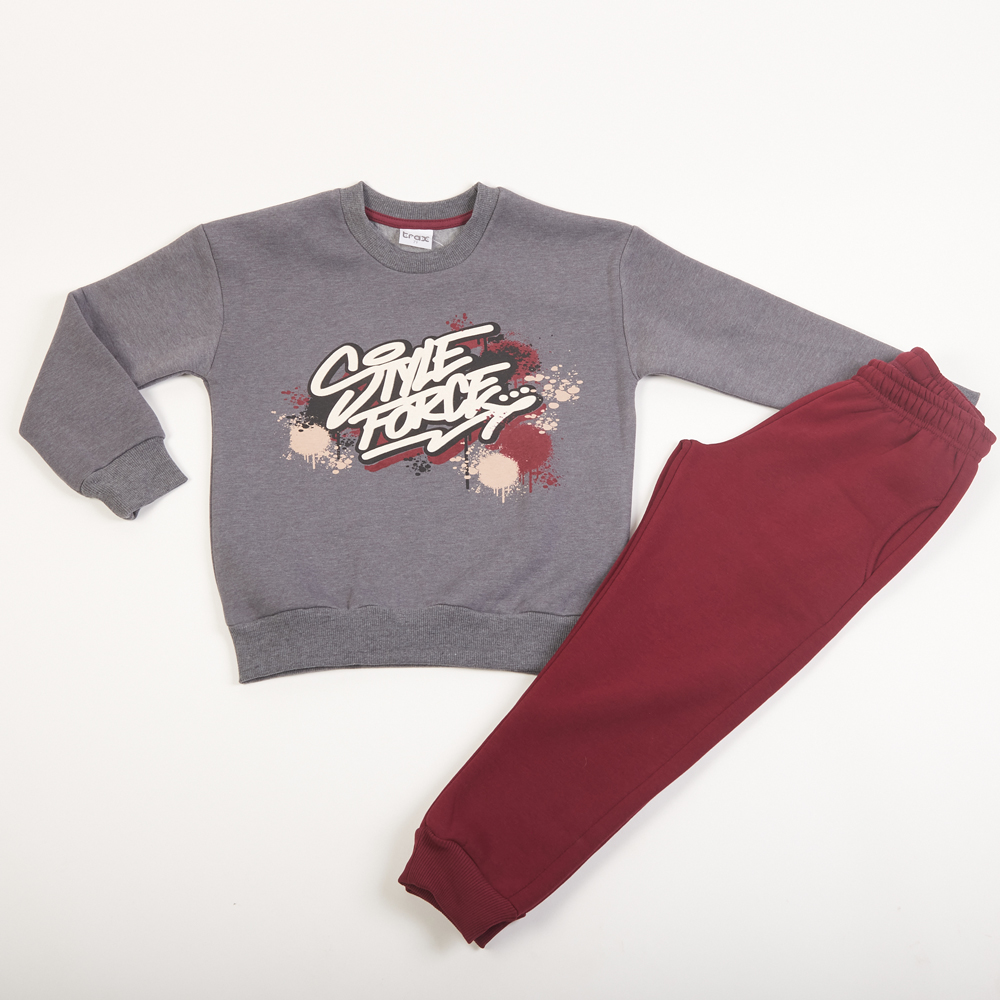 Παιδικό σετ με φόρμα TRAX αγόρι - ΑΝΘΡΑΚΙ