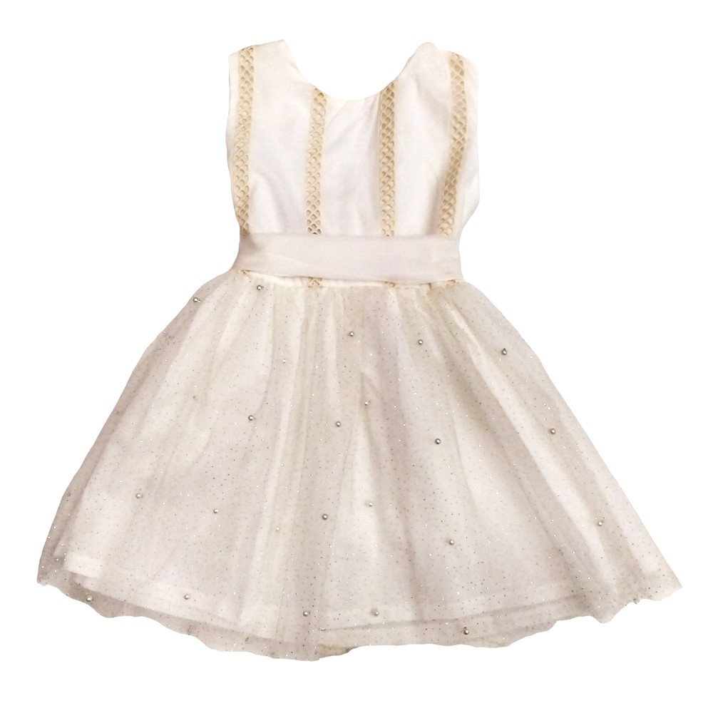 Παιδικό φόρεμα GLOUS κορίτσι - ΕΚΡΟΥ