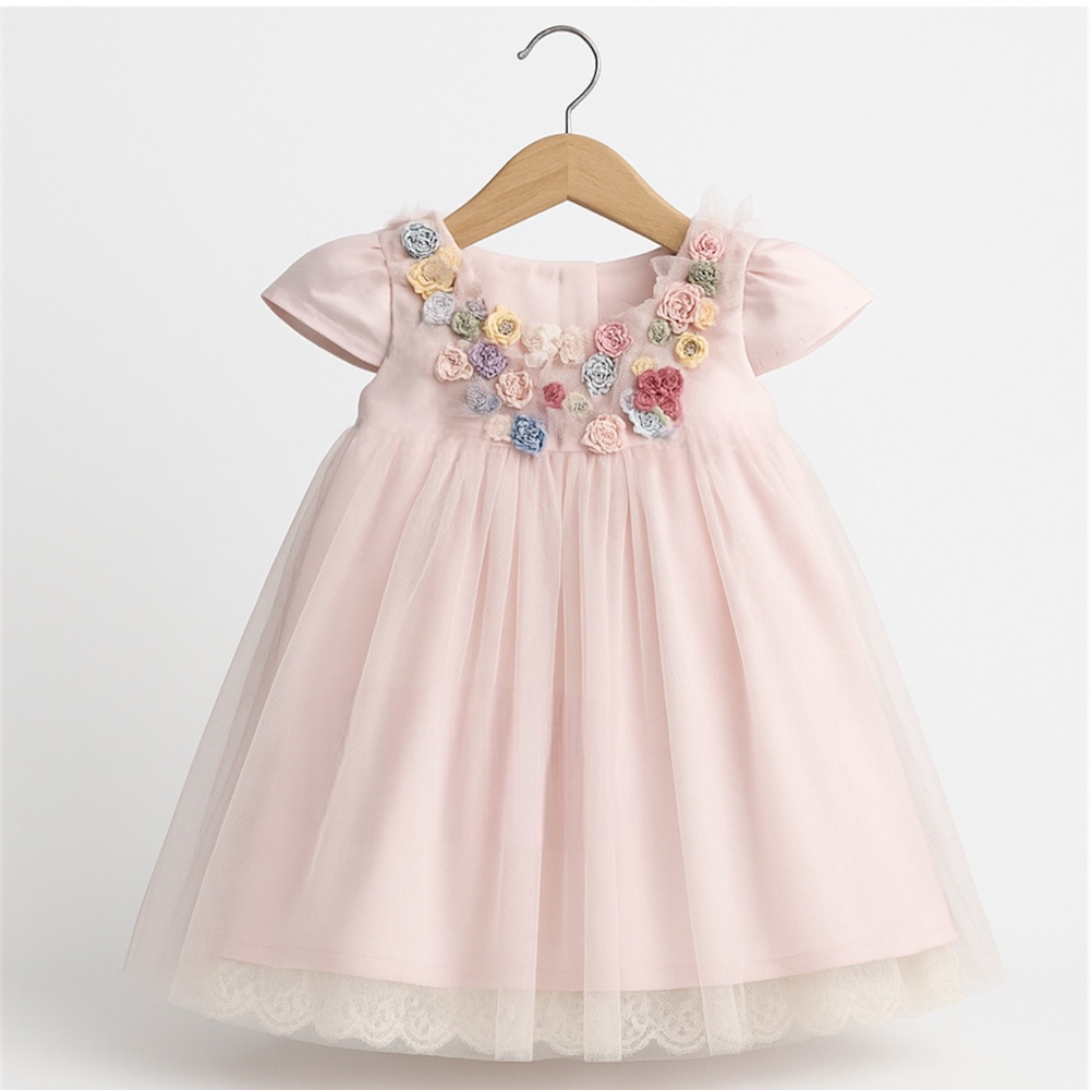 Βαπτιστικό φόρεμα LAPIN κορίτσι - ΡΟΖ