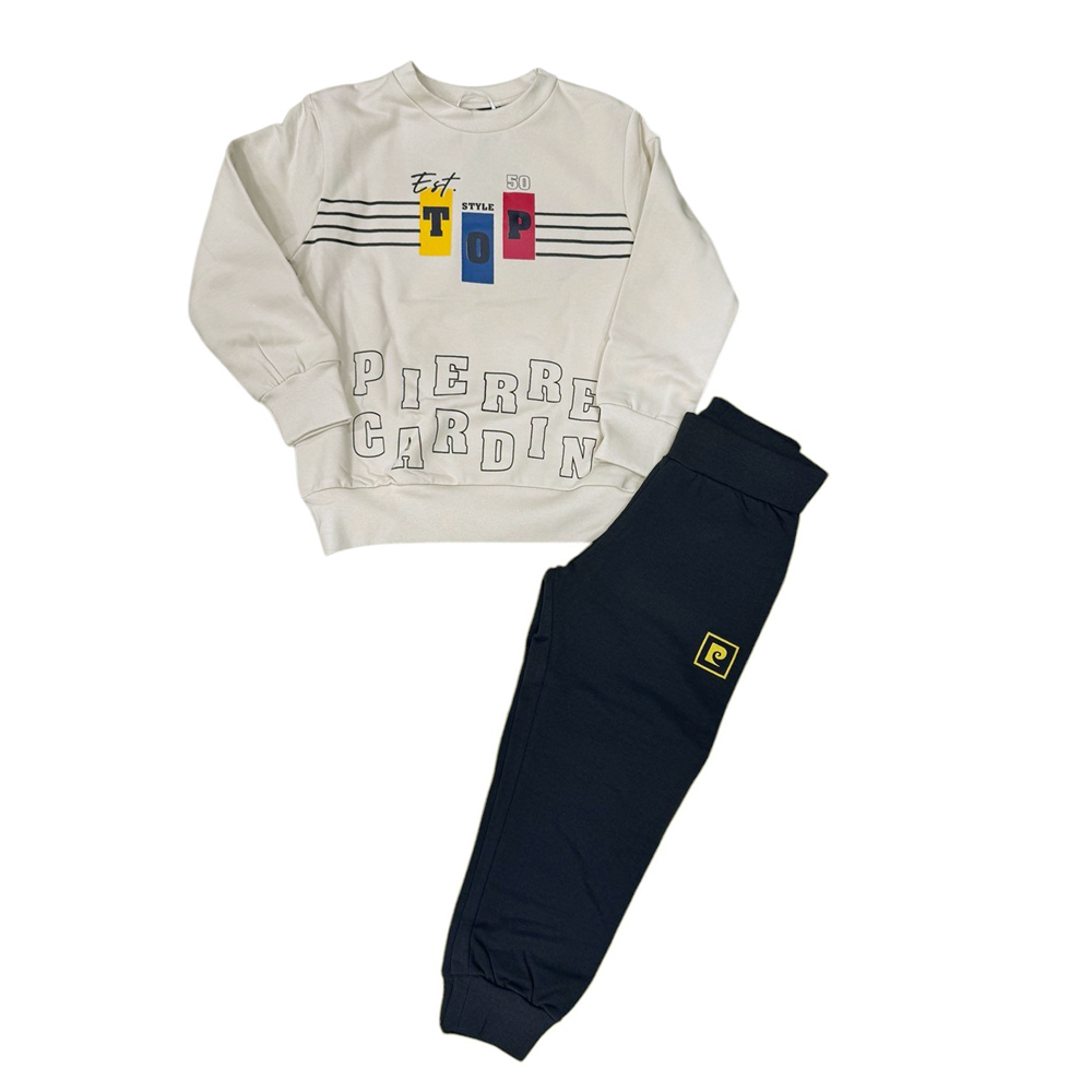Παιδικό σετ με φόρμα PIERRE CARDIN αγόρι - ΕΚΡΟΥ
