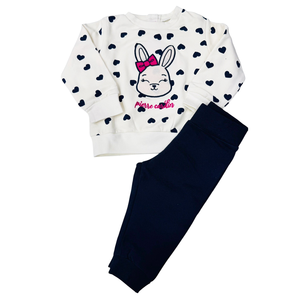 Βρεφικό σετ με φόρμα PIERRE CARDIN κορίτσι - ΛΕΥΚΟ