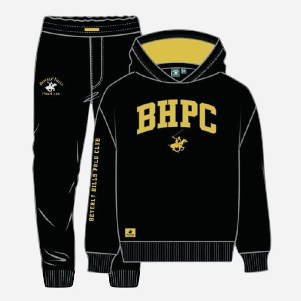 Παιδικό σετ με φόρμα BEVERLY HILLS POLO αγόρι - ΜΑΥΡΟ