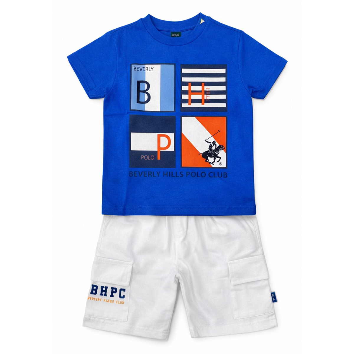 Παιδικό σετ με βερμούδα BEVERLY HILLS POLO αγόρι - ΜΠΛΕ