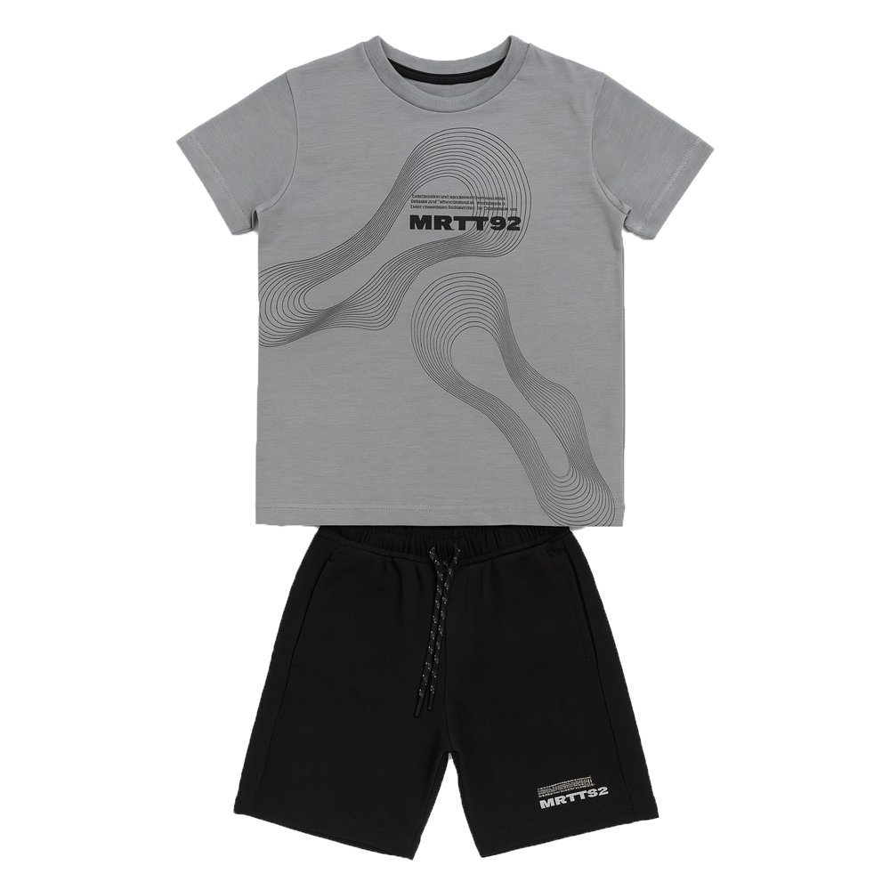 Παιδικό σετ με βερμούδα TRAX αγόρι - ΓΚΡΙ