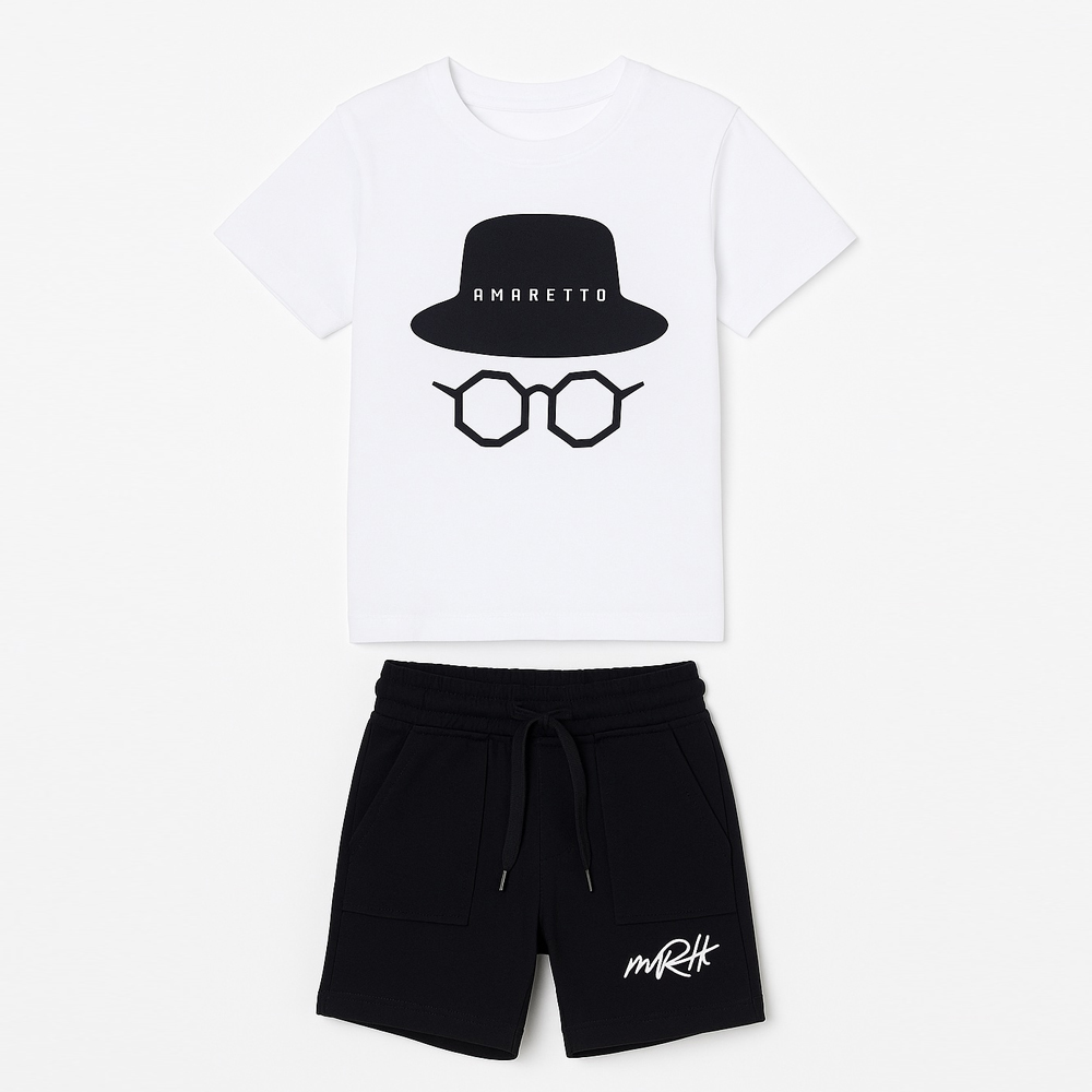 Παιδικό σετ με βερμούδα AMARETTO αγόρι - OFF WHITE