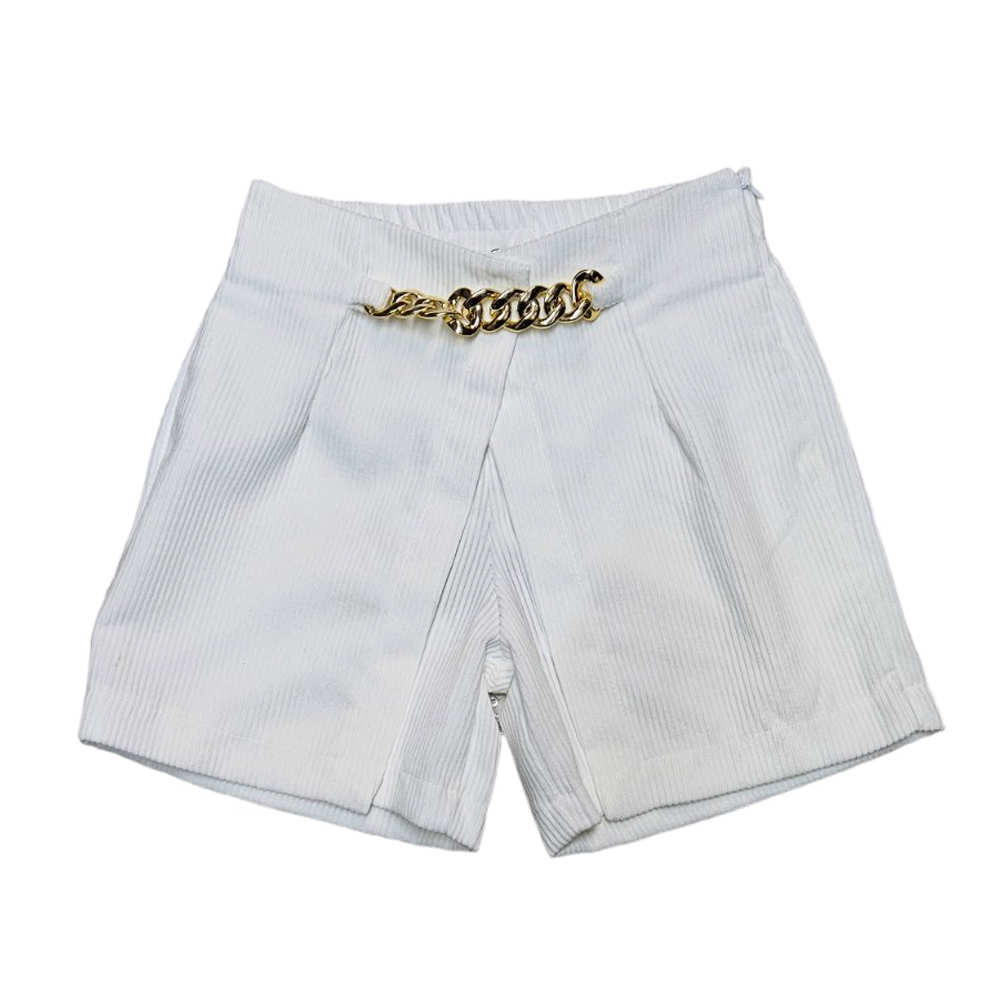 Κοτλέ σόρτς BRINCE - ΛΕΥΚΟ