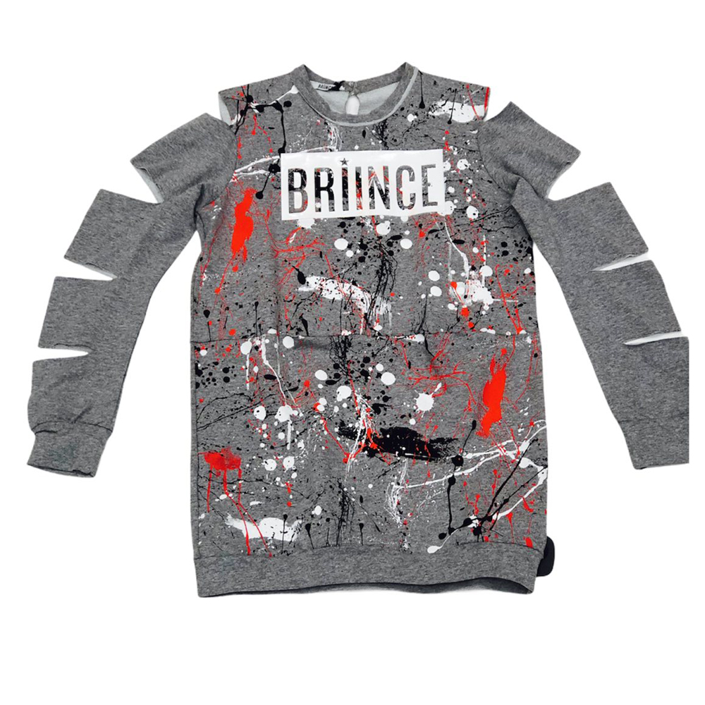 Μπλουζοφόρεμα BRIINCE - ΓΚΡΙ