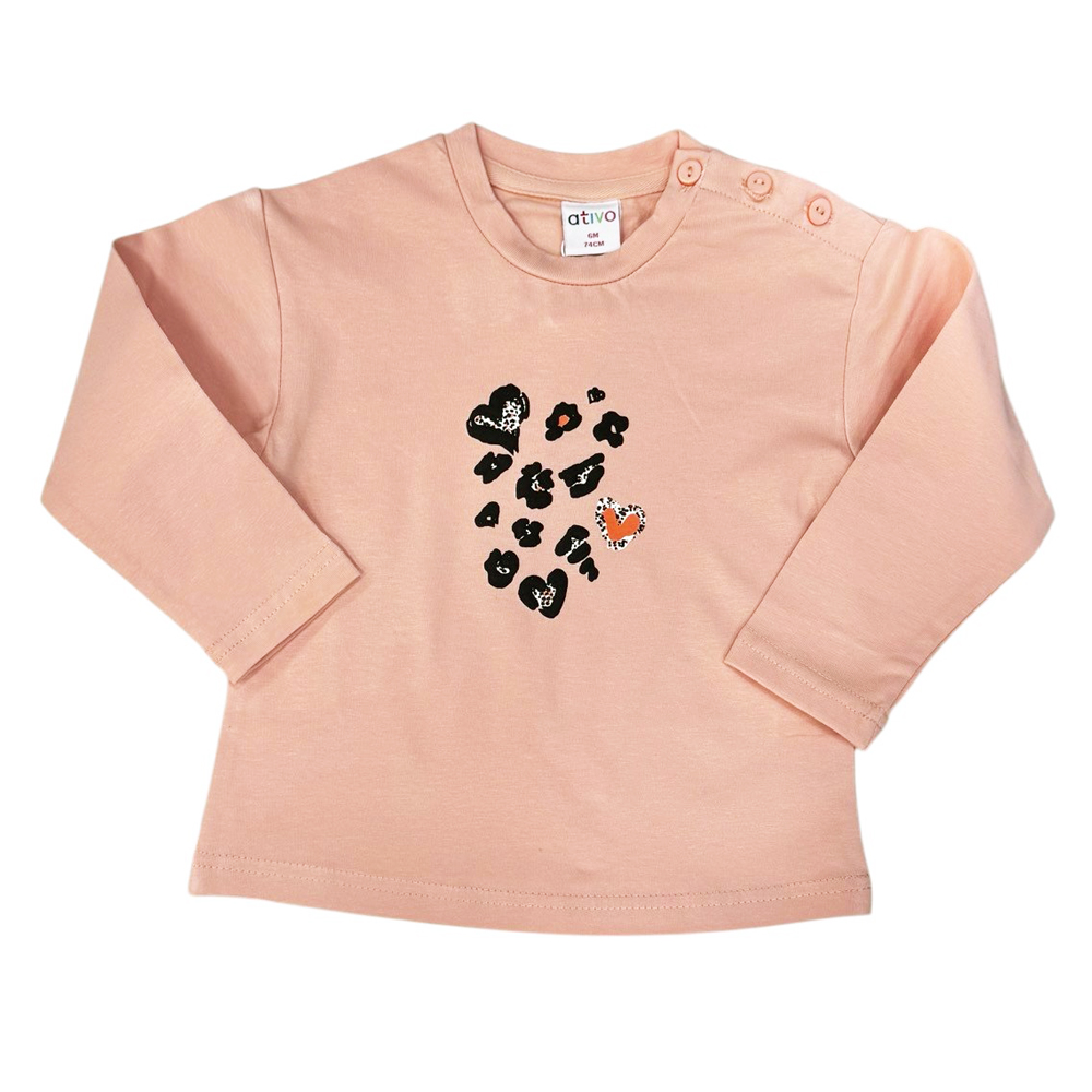 Βρεφική μακρυμάνικη μπλούζα ATIVO κορίτσι - ΣΟΜΟΝ