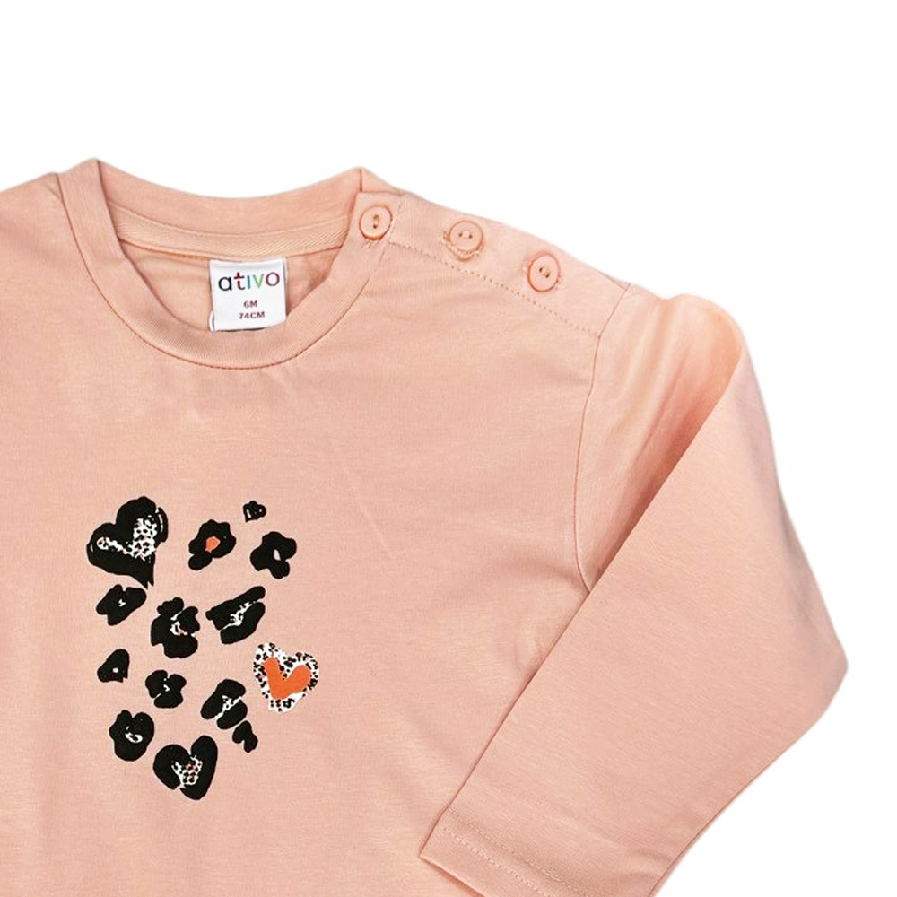 Βρεφική μακρυμάνικη μπλούζα ATIVO κορίτσι - 3