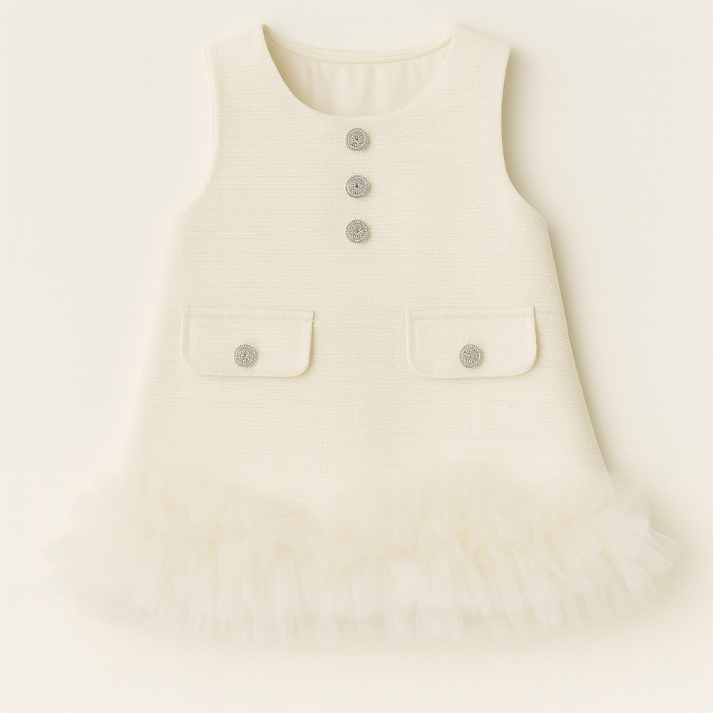 Βρεφικό φόρεμα LOLLITOP κορίτσι - ΕΚΡΟΥ