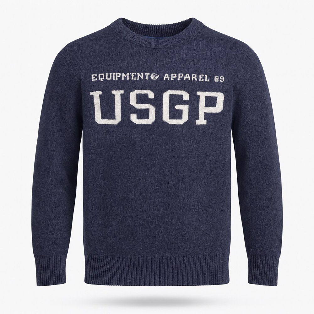 Παιδική πλεκτή μπλούζα US POLO αγόρι - NAVY