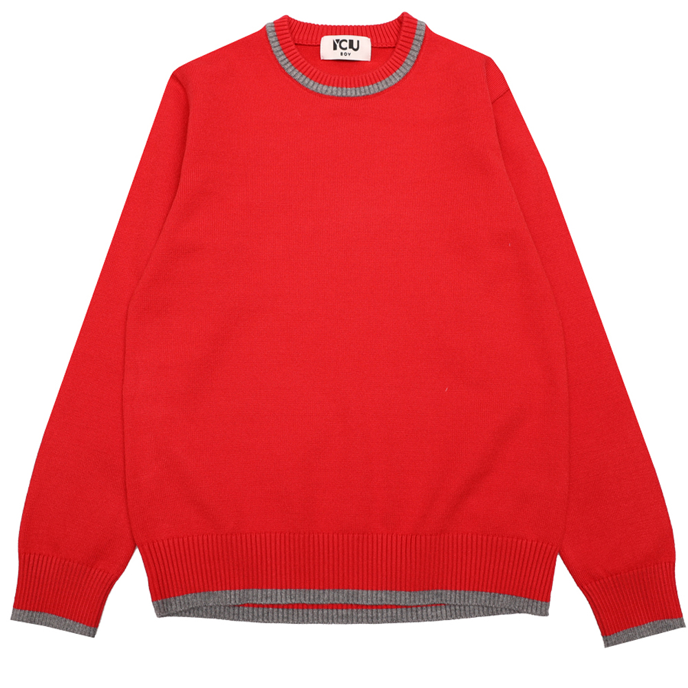 Πλεκτή μπλούζα Y CLU αγόρι - ΚΟΚΚΙΝΟ