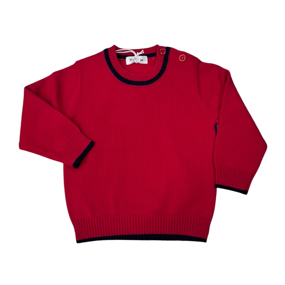 Πλεκτή μπλούζα Y CLU αγόρι - ΚΟΚΚΙΝΟ