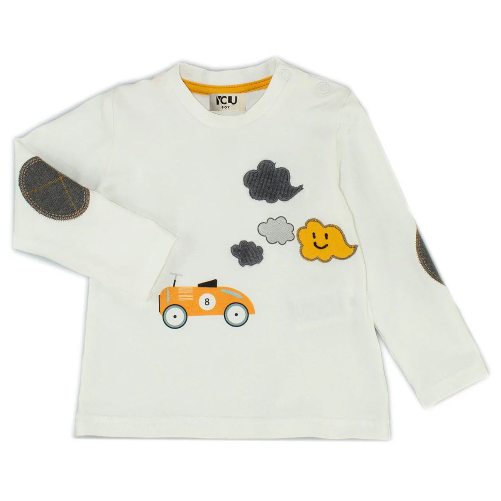 Μπλούζα Y CLU αγόρι - ΛΕΥΚΟ