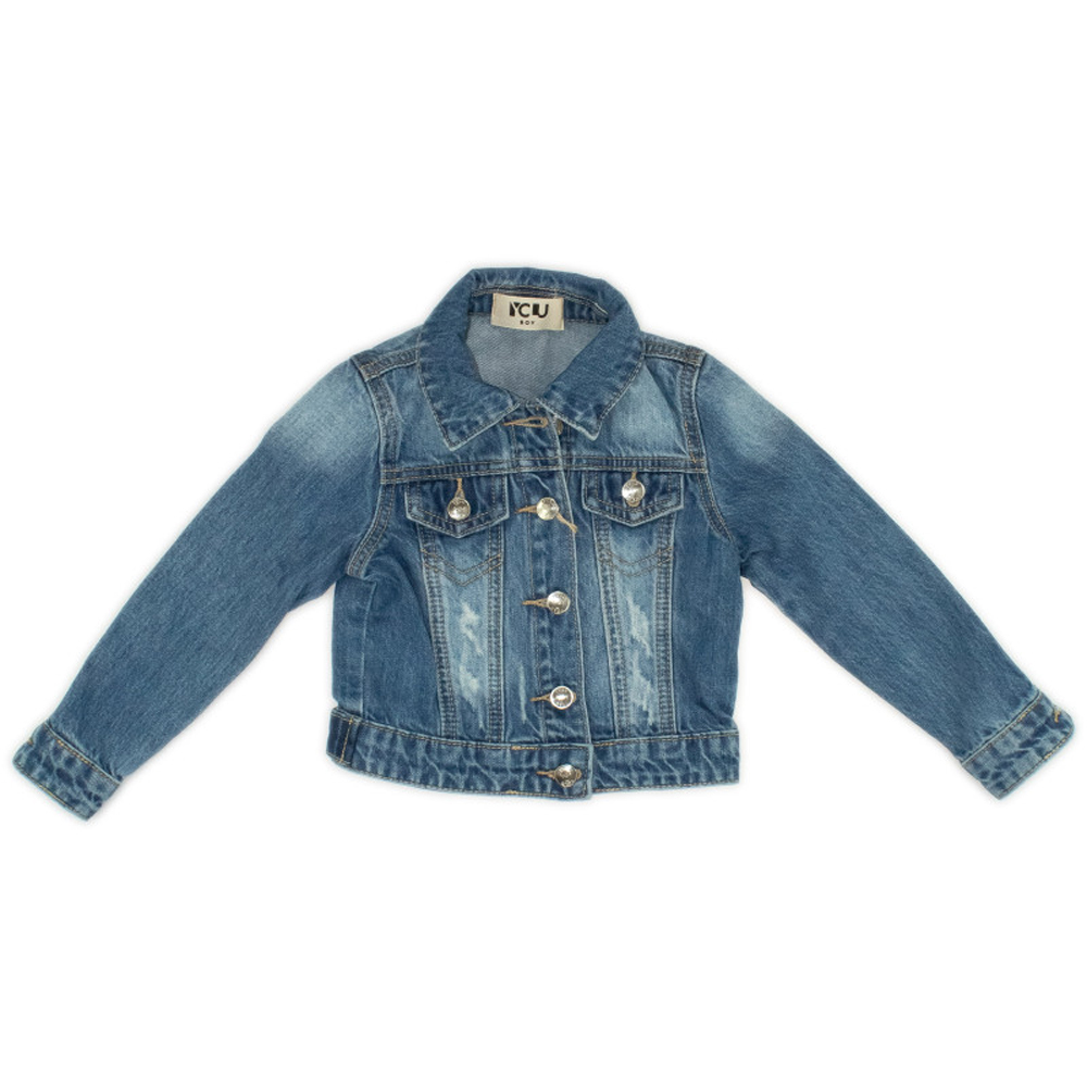 Βρεφικό τζιν μπουφάν Y CLU αγόρι - ΜΠΛΕ