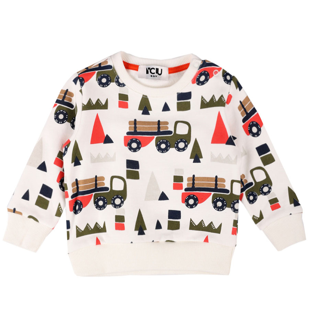 Βρεφική μπλούζα φούτερ  Y CLU αγόρι - ΛΕΥΚΟ