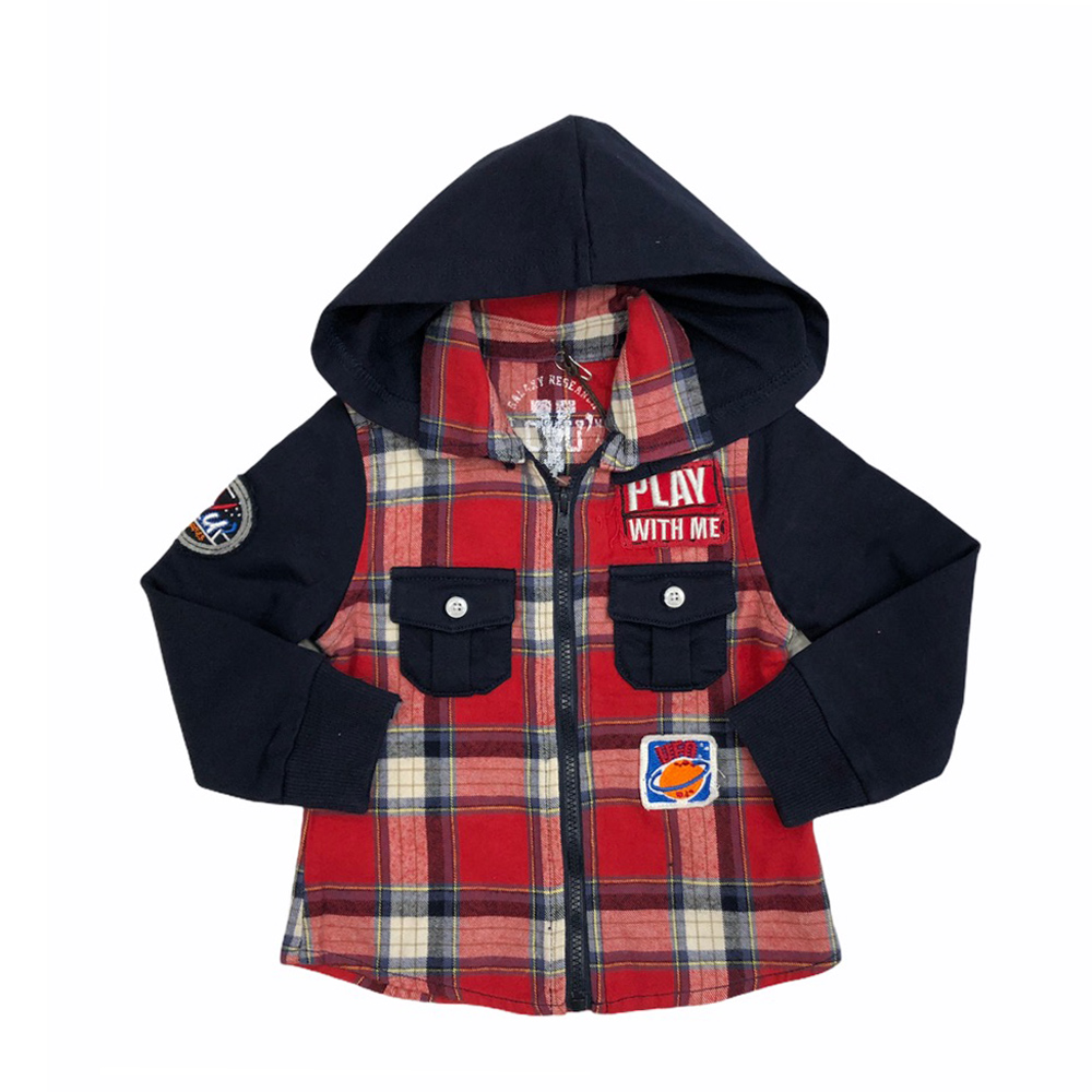 Ζακέτα  Y CLU ΜΠΛΕ- - ΜΠΛΕ-ΚΟΚΚΙΝΟ