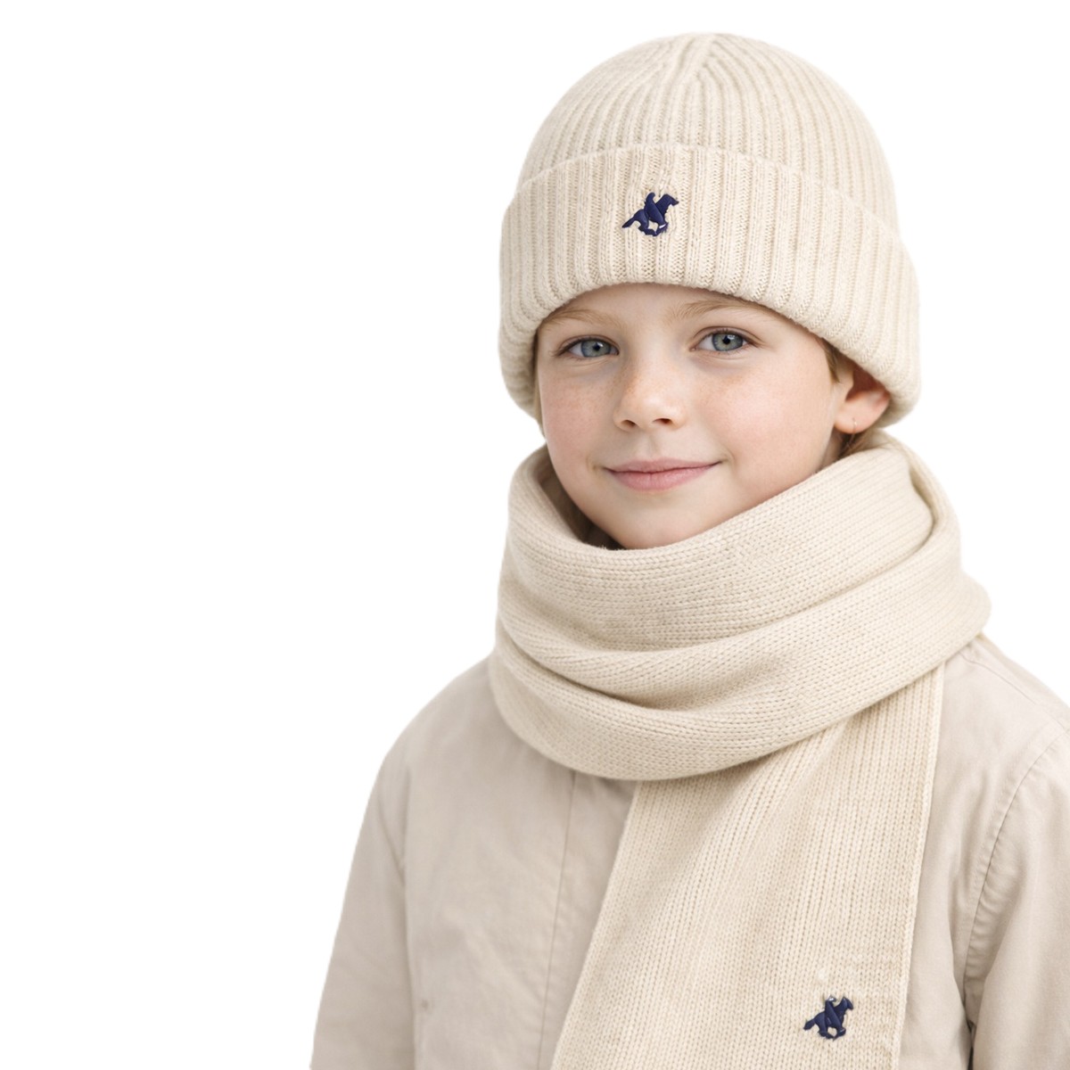 Παιδικό σετ σκούφος με κασκόλ US POLO - 2