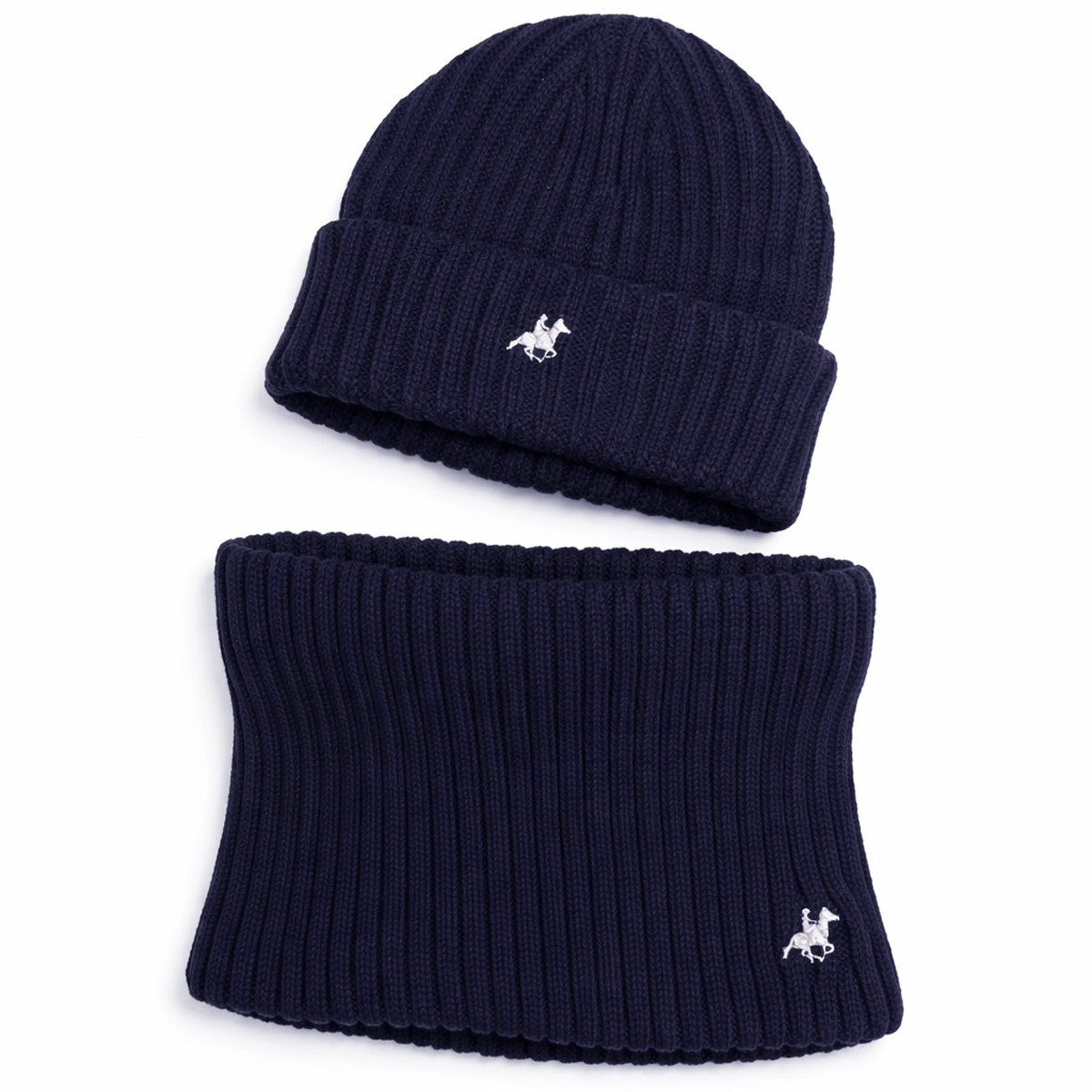 Παιδικό σετ σκούφος με λαιμουδιέρα US POLO αγόρι - NAVY