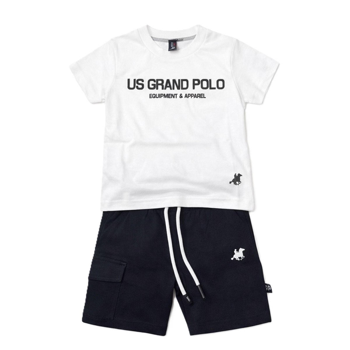 Παιδικό σετ με βερμούδα US POLO αγόρι - ΛΕΥΚΟ
