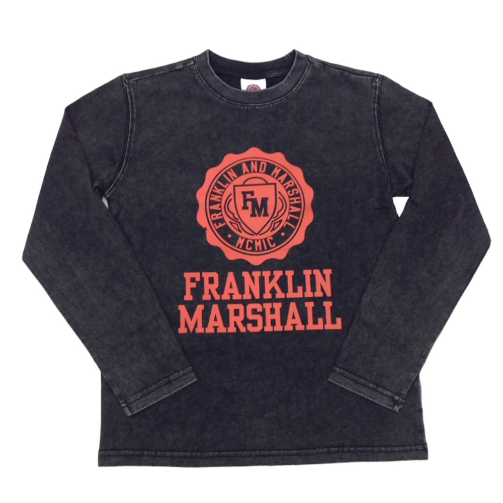 Μπλούζα FRANKLIN & MARSHALL - ΑΝΘΡΑΚΙ