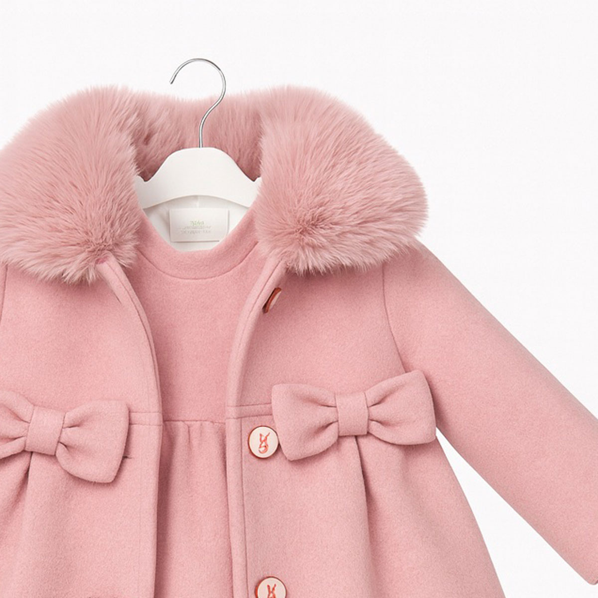 Βρεφικό σετ φόρεμα με παλτό SMILE YES κορίτσι - 3