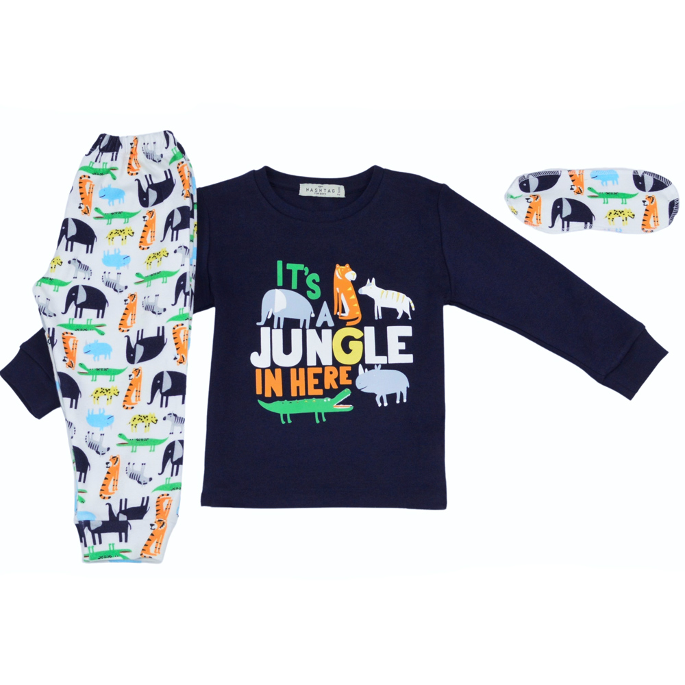 Σετ πιτζάμες HASHTAG - NAVY