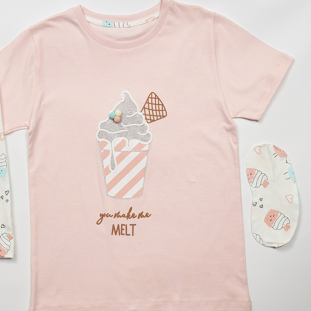 Σετ πιτζάμες ΕΒΙΤΑ με μάσκα ύπνου κορίτσι - 2