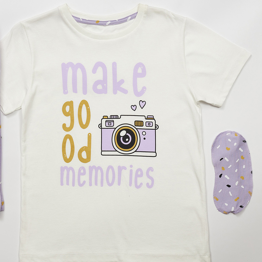 Σετ με πιτζάμες ΕΒΙΤΑ με μάσκα ύπνου κορίτσι - 2